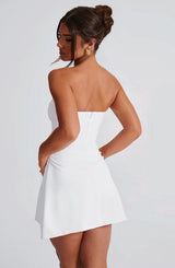 Fioreclo Fleurette Mini Dress in Ivory