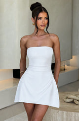 Fioreclo Fleurette Mini Dress in Ivory
