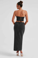 Fioreclo Flora Maxi Skirt in Black