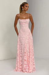 Fioreclo Francine Maxi Dress in Blush