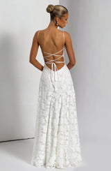 Fioreclo Francine Maxi Dress in Ivory