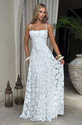 Fioreclo Francine Maxi Dress in Ivory