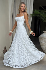 Fioreclo Francine Maxi Dress in Ivory