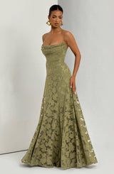 Fioreclo Francine Maxi Dress in Sage