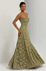 Fioreclo Francine Maxi Dress in Sage