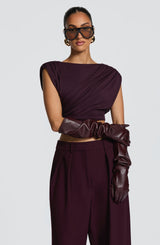 Fioreclo Frannie Gloves in Plum