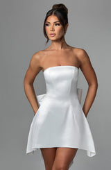 Fioreclo Freyja Mini Dress in Ivory