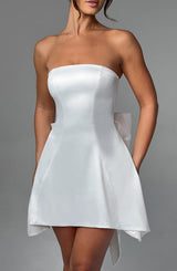 Fioreclo Freyja Mini Dress in Ivory