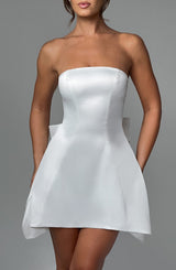 Fioreclo Freyja Mini Dress in Ivory