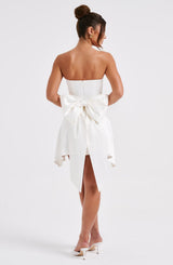 Fioreclo Freyja Mini Dress in Ivory