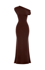 Fioreclo Fyora Maxi Dress in Plum Brown