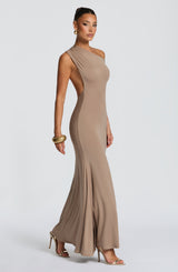 Fioreclo Fyora Maxi Dress in Stone