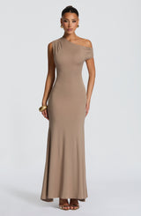 Fioreclo Fyora Maxi Dress in Stone