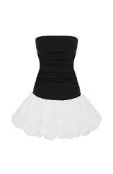 Fioreclo Gemina Mini Dress in Black/White