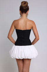 Fioreclo Gemina Mini Dress in Black/White