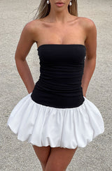 Fioreclo Gemina Mini Dress in Black/White