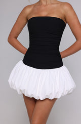 Fioreclo Gemina Mini Dress in Black/White