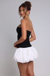 Fioreclo Gemina Mini Dress in Black/White