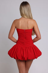 Fioreclo Gemina Mini Dress in Red