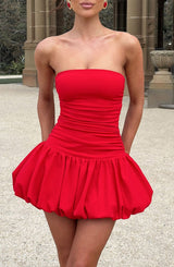Fioreclo Gemina Mini Dress in Red