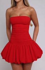 Fioreclo Gemina Mini Dress in Red