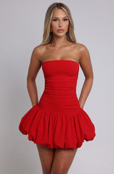 Fioreclo Gemina Mini Dress in Red