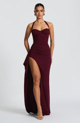 Fioreclo Genelle Maxi Dress in Cherry Lacquer