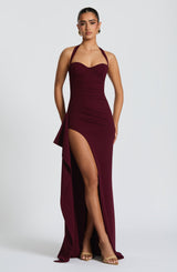 Fioreclo Genelle Maxi Dress in Cherry Lacquer