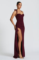 Fioreclo Genelle Maxi Dress in Cherry Lacquer