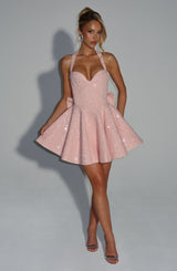 Fioreclo Georgetta Mini Dress in Blush
