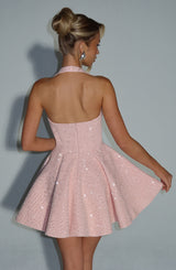Fioreclo Georgetta Mini Dress in Blush