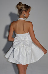 Fioreclo Georgetta Mini Dress in Ivory