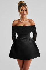 Fioreclo Georgianne Mini Dress in Black