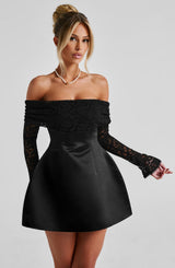 Fioreclo Georgianne Mini Dress in Black