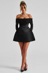 Fioreclo Georgianne Mini Dress in Black