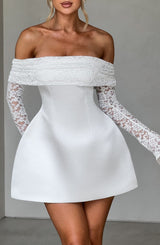 Fioreclo Georgianne Mini Dress in Ivory