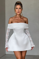 Fioreclo Georgianne Mini Dress in Ivory