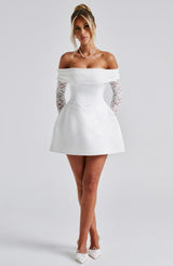 Fioreclo Georgianne Mini Dress in Ivory