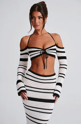 Fioreclo Georgie Top in Black/White