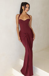 Fioreclo Giana Maxi Dress in Cherry Lacquer