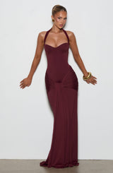 Fioreclo Giana Maxi Dress in Cherry Lacquer