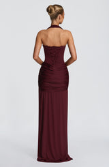 Fioreclo Giana Maxi Dress in Cherry Lacquer