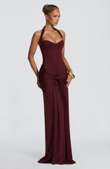 Fioreclo Giana Maxi Dress in Cherry Lacquer