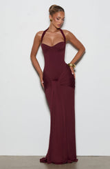 Fioreclo Giana Maxi Dress in Cherry Lacquer