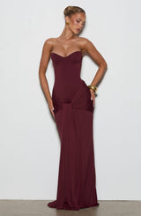 Fioreclo Giana Maxi Dress in Cherry Lacquer