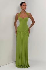 Fioreclo Giana Maxi Dress in Olive