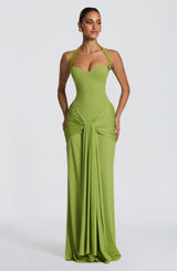 Fioreclo Giana Maxi Dress in Olive