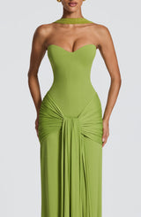 Fioreclo Giana Maxi Dress in Olive