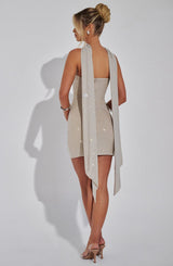Fioreclo Ginella Scarf in Silver/Nude