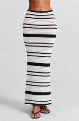 Fioreclo Giorgia Maxi Skirt in Black/White